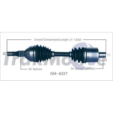 Surtrack Axle Cv Axle Shaft, Gm-8227 GM-8227